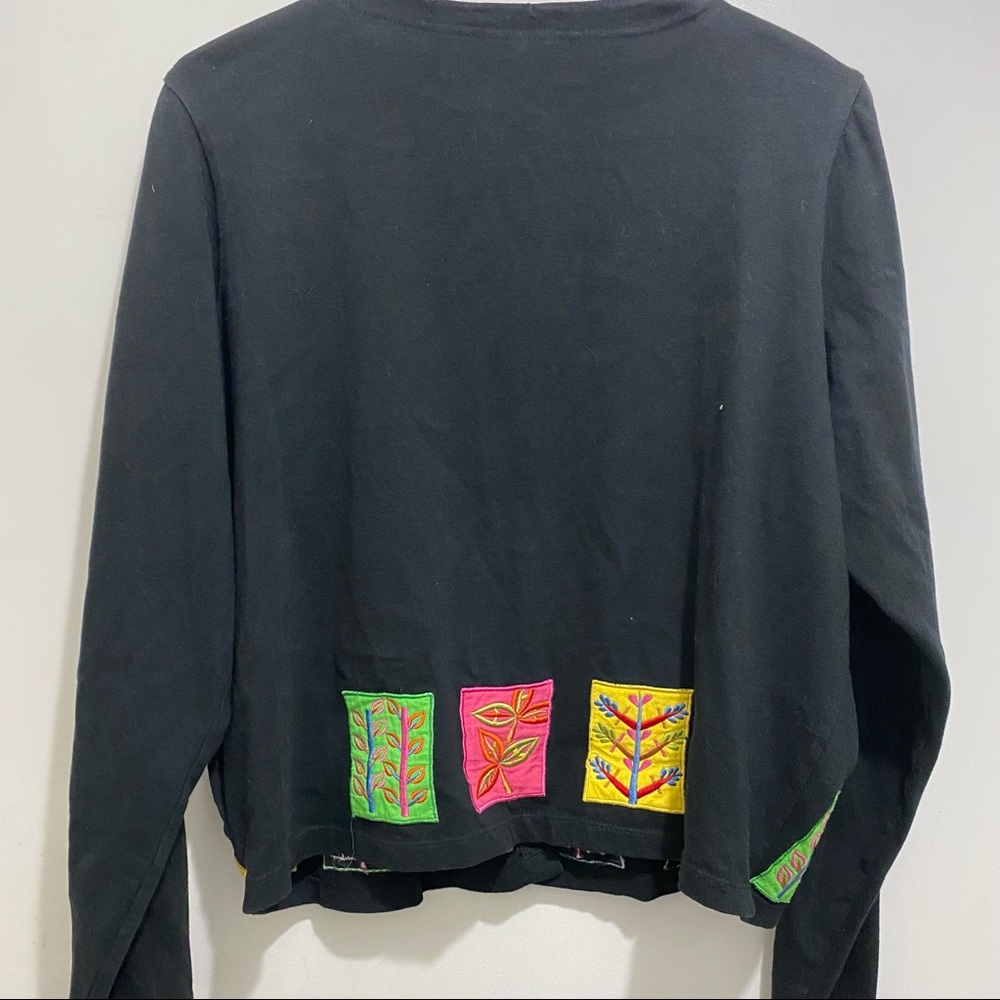 Michael Simon Lite Cardigan With Patchwork - image 2